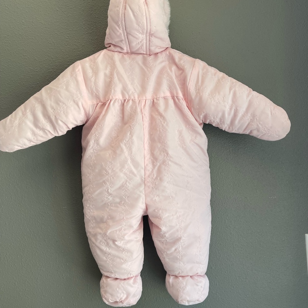 French Toast Soft Pink Baby Snowsuit